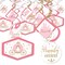 Big Dot of Happiness Little Princess Crown - Pink and Gold Princess Baby Shower or Birthday Party Hanging Decor - Party Decoration Swirls - Set of 40